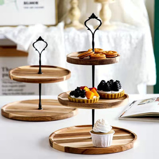 Soporte Para Postres Negro De Madera, Ecológico, Simple, Vin Soporte Para Postres Negro De Madera, Ecológico, Simple, Vin