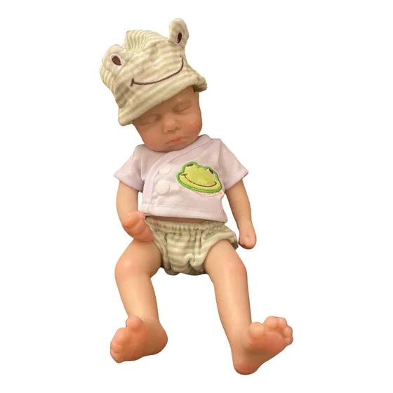 Bebe Reborn 100% Silicona Blanda Abre La Boca Flexible 33cm