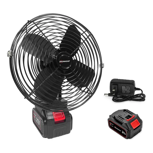 Ventilador Portátil Recargable Inalámbrico 4.0ah 8-inch 30w Estructura Negro Diámetro 8 " Material de las aspas Plástico