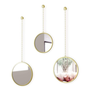 Umbra 3 Espejos Colgantes Redondos Metal Pared Decorativos Umbra 3 Espejos Colgantes Redondos Metal Pared Decorativos