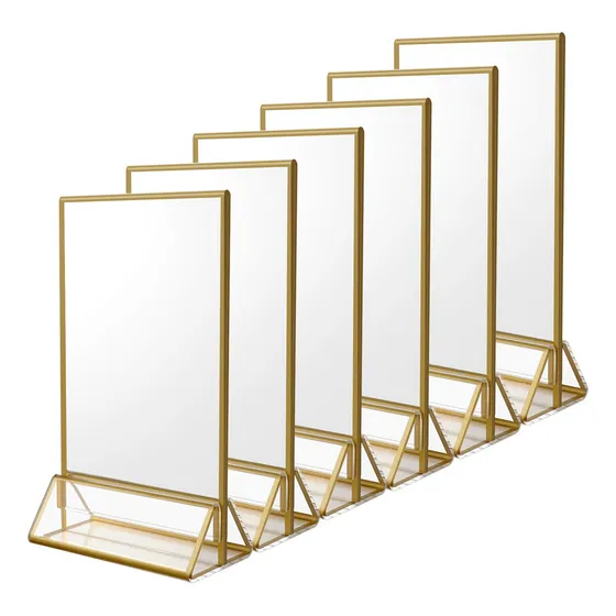 Mesa De Boda Niubee, Paquete De 6, 5 X 7 Pulgadas, Acrilico