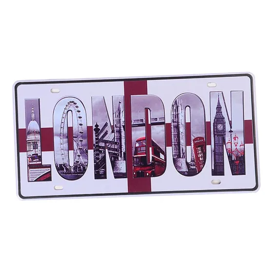 Nuevo Licença De Parede Com Um Nome De Cidade, Londres Board