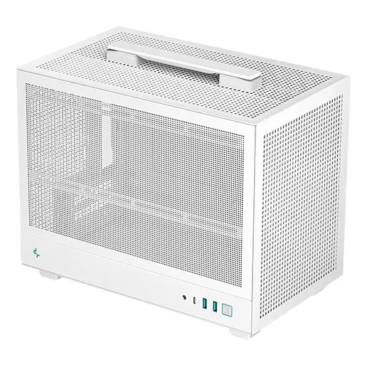 Gabinete Mini-itx Deepcool Ch160 Mesh Wh Fuente Atx Portable Color Blanco