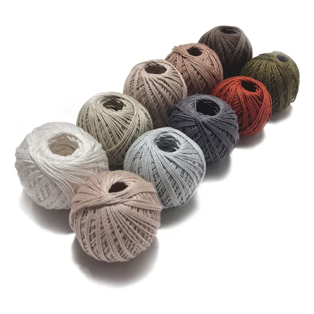 Hilo Macramé Mercerizado De 25g X 10 Ovillos Bordar Wood