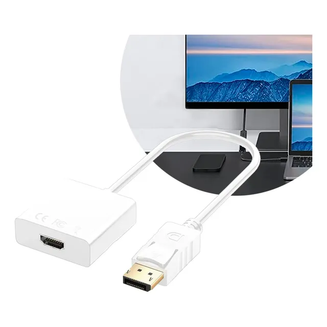 Cable Adaptador Convertidor Displayport A Hdmi Full Hd 1080p