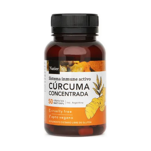 Suplemento Natier A Base De Cúrcuma X 50 Cáps