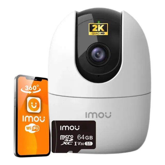 Cámara Seguridad Wifi Imou Ranger 2k + 64gb, Audio Integrado