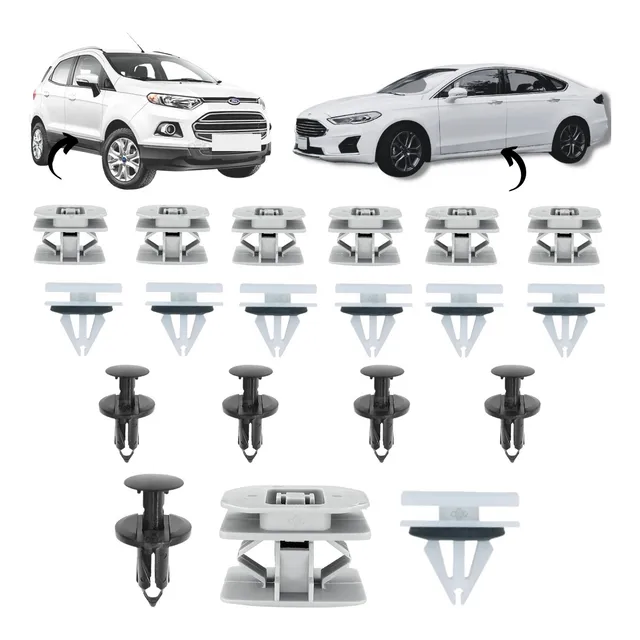Kit 19 Pcs Presilha Spoiler Lateral Ecosport 2013 Até 2021