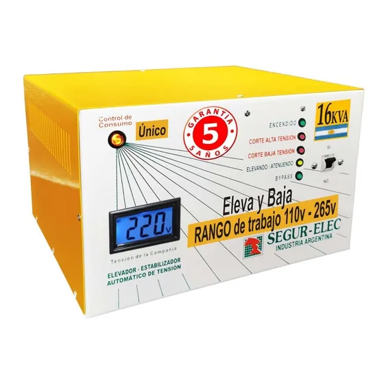 Elevador Automático Tensión 16 Kva Rango 110v Super Promo