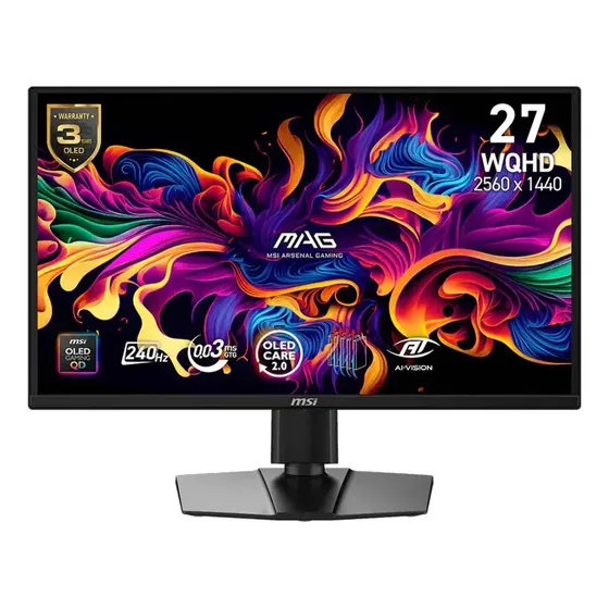 Monitor Msi Mag 272qp Qd-oled X24 240hz 0.03ms Negro