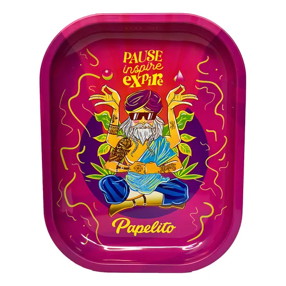 Bandeja Metal Papelito Pequena Para Bolar Enrolar Tabacaria