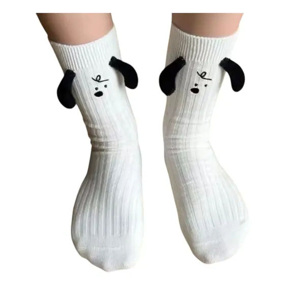 Calcetines Snoopy Con Orejas Niños O Adultos Blanco Snoopy 34-38