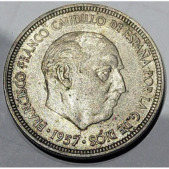 Moneda Española Generalisimo F. Franco Año 1957 - 5 Pesetas