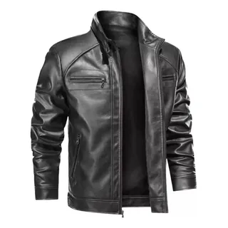 Jaqueta De Couro Masculino Slim Grossa Frio Inverno Moderna Jaqueta De Couro Masculino Slim Grossa Frio Inverno Moderna