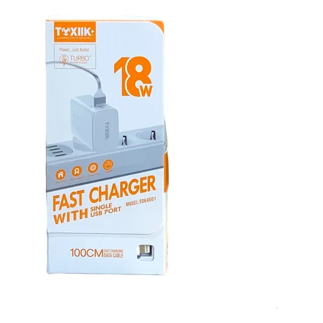 Cargador Toxiik 18w T0k4501 Tipo C 