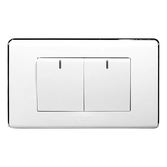 Interruptor Pulsador Doble Blanco A6022 Igoto