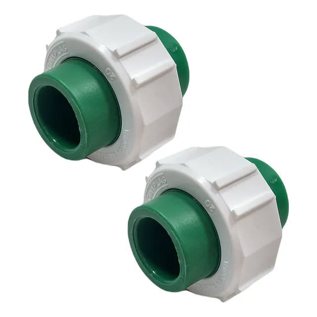 Union Doble 1/2 20mm Fusion Verde Para Agua Caliente Fria X2