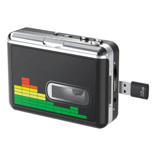 Reproductor De Casete Usb Convertidor De Cinta A Mp3 Negro Reproductor De Casete Usb Convertidor De Cinta A Mp3 Negro