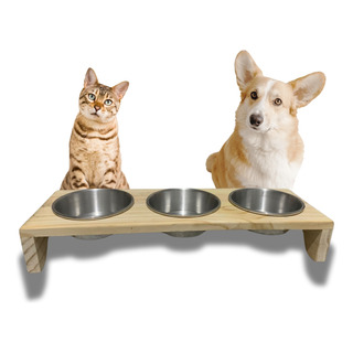 Comedor/bebedor Triplo Elevado 3 Potes Para Pet Promoção Comedor/bebedor Triplo Elevado 3 Potes Para Pet Promoção
