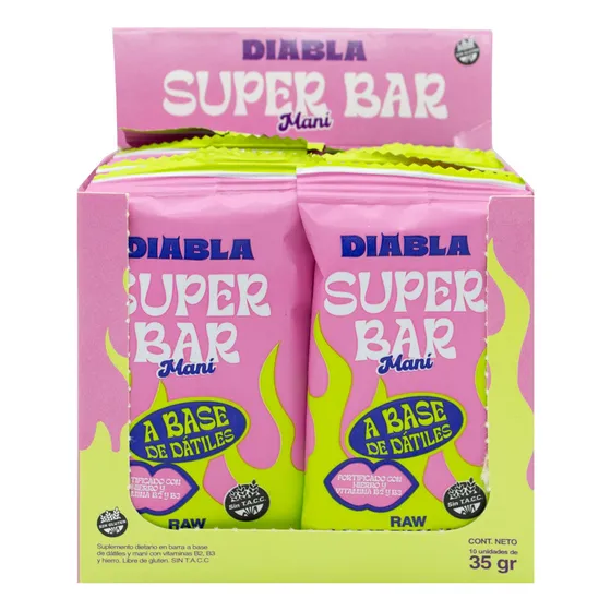 Better Diabla Super Bar Mani Barra Suplemento X10
