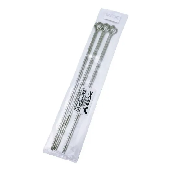 6 Pincho Brocheta Palillo Acero Carne 30cm Aro V. 7346 Xavi
