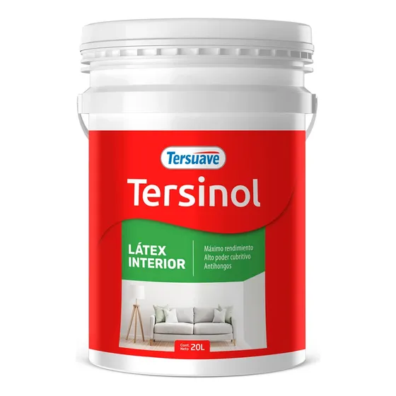 Pintura Latex Interior Tersinol Tersuave 20 Lts Blanco Rex