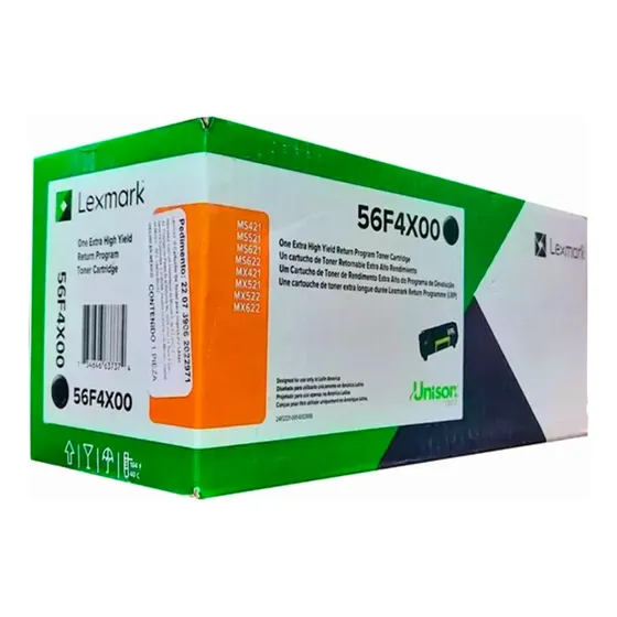 Lexmark Toner 56f4x00, Ms421, 521,621 Mx421, 521 Tinta Negro