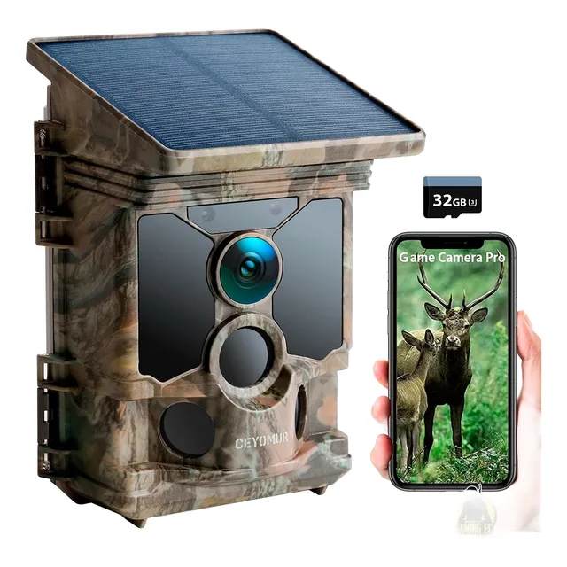 Cámara De Rastreo Solar 4k 30fps Monitoreo De Vida Silvestre
