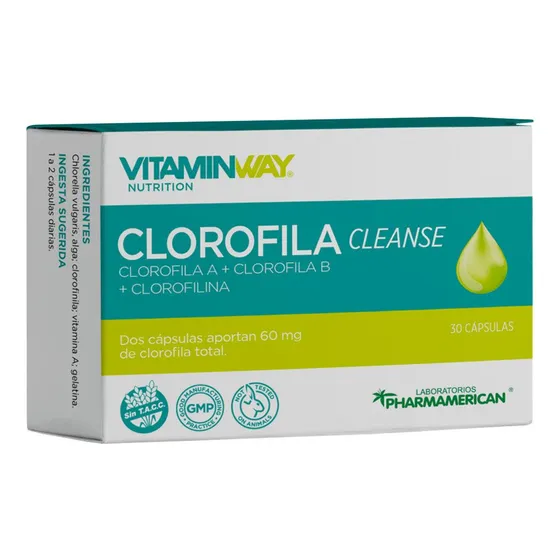 Vitamin Way Clorofila Cleanse Antioxidante Detoxificante Sabor No