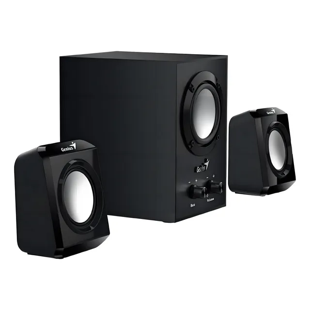 PARLANTES PARA PC NOTEBOOK O TV 2.1 SUBWOOFER GRAVES GENIUS SW-2.1 300 10W COLOR NEGRO