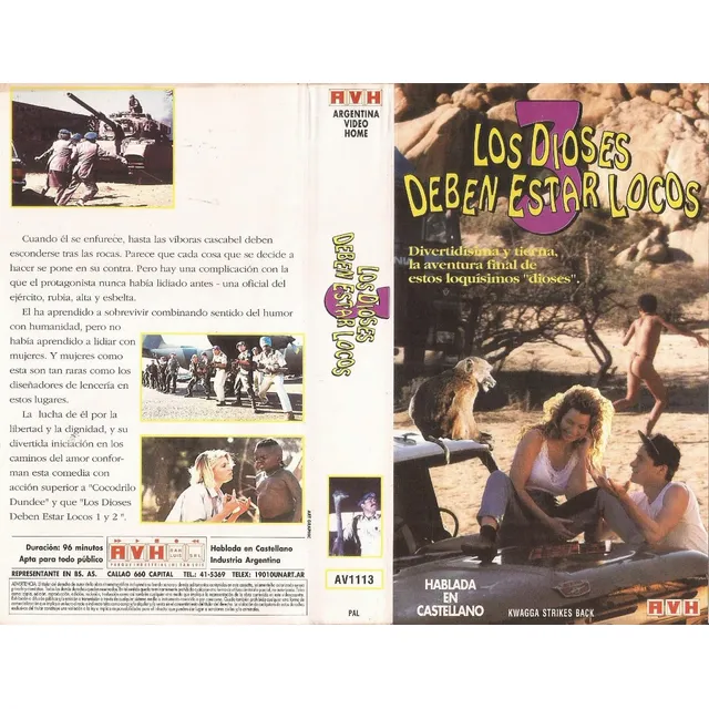 Los Dioses Deben Estar Locos 3 Vhs En Castellano