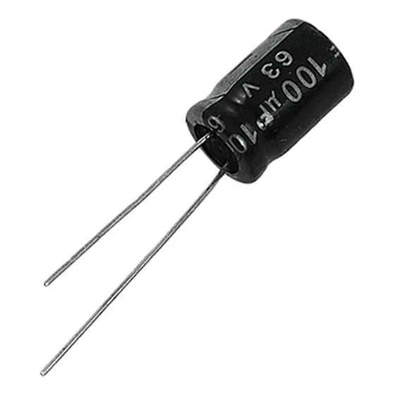 Capacitor Eletrolítico 100uf/63v 8x12 105 - 100 Pç