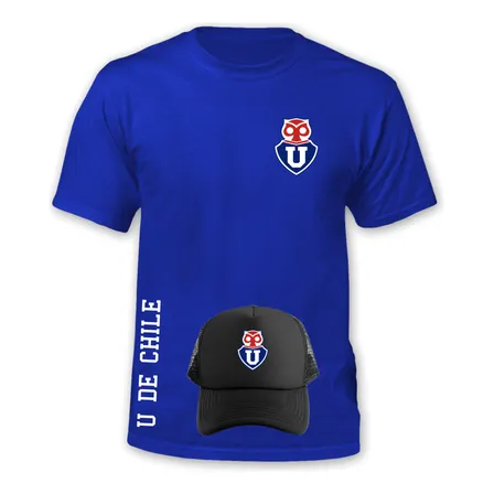 Polera U De Chile + Gorro - Deportivo - Futbol - Estampaking