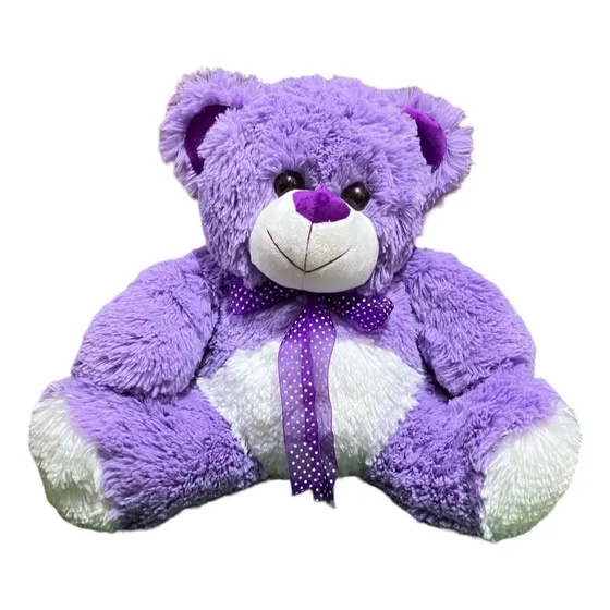 Peluche Sentado Teddy Oso 40cm Morado, Fucsia, Lila Gris