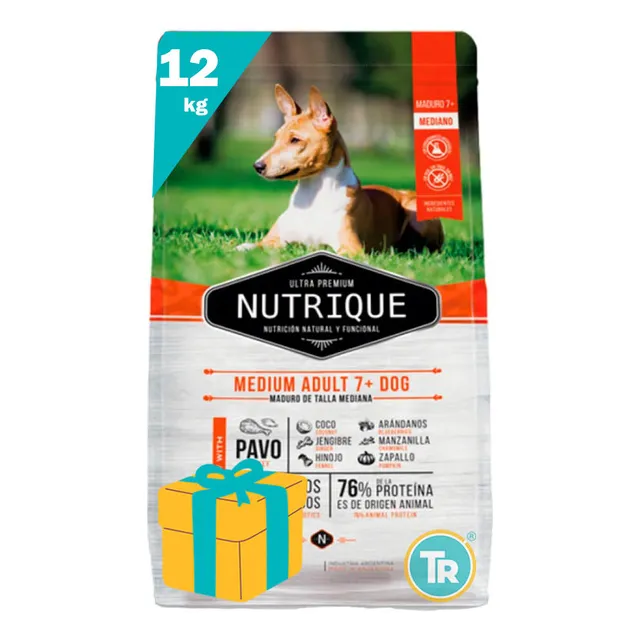 Ración Nutrique Perro Senior Mediano + Obsequio Y E. Gratis