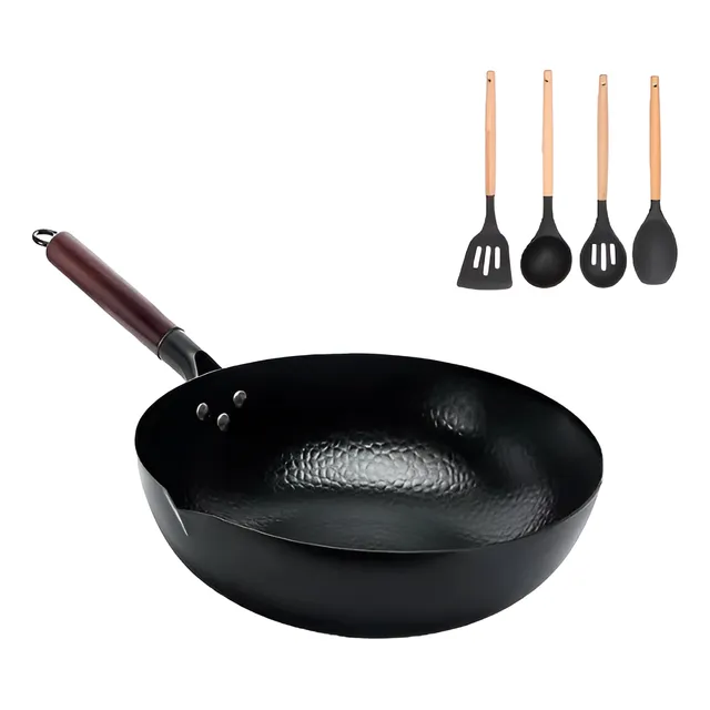 Sartén Wok Chino Original Tradicional Acero carbono