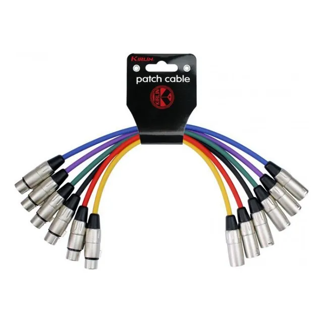Patch Juego 6 Cables Microfono Colores 0,6m Xlr-xlr Mp6-480