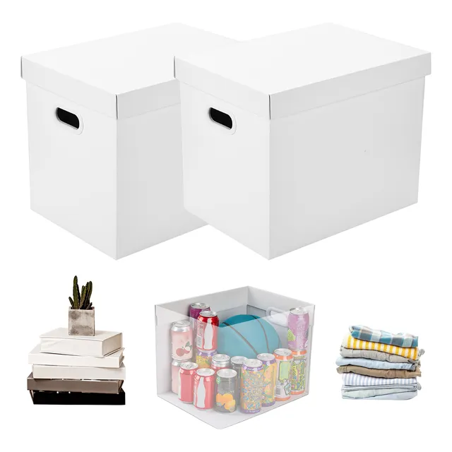 Caja De Almacenamiento De Libros De 2 Piezas, Cajas De Almac