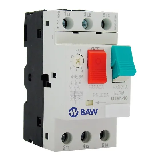 Guardamotor Tmg Tripolar Regulacion 1 A 10 Amp Baw