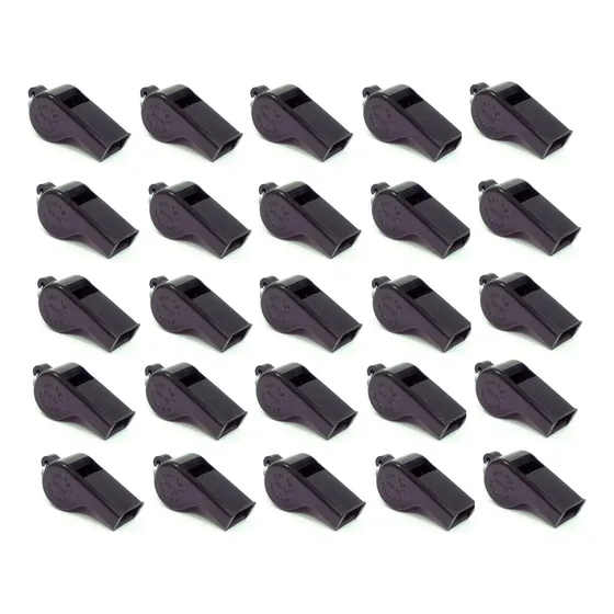 Kit Rocket Plastico Futebol Juiz Funcional Preto 25 Apitos