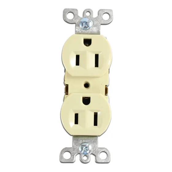 Toma Corriente 110v 15a Doble Color Blanco