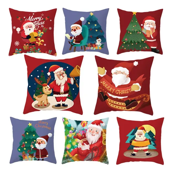 Yc 8 Fundas De Cojín Para Árbol De Navidad, Papá Noel, 45 Cm