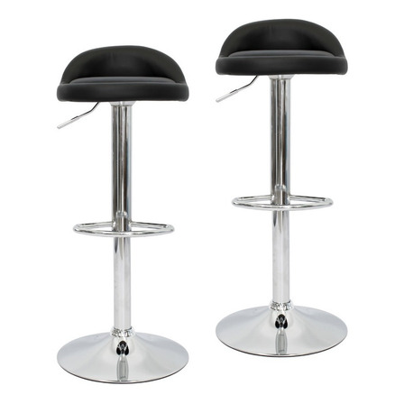 Banqueta Taburete Barra Acolchado Desayunador Bar Bianca X2 Acabado De La Estructura Cromado Color Negro Banqueta Taburete Barra Acolchado Desayunador Bar Bianca X2 Acabado De La Estructura Cromado Color Negro
