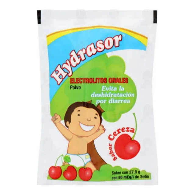 Hydrasor Orales Polvo Suero Caja Con 320 Sobres Cereza.