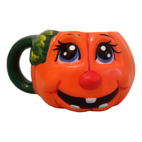 Taza Día De Muertos Diseño Calabaza Cerámica 
