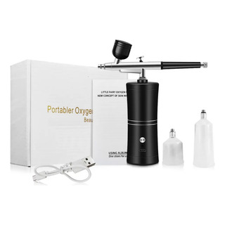 Kit Para Barbeiro Aerógrafo E Mini Compressor Sem Fio Bivolt Kit Para Barbeiro Aerógrafo E Mini Compressor Sem Fio Bivolt