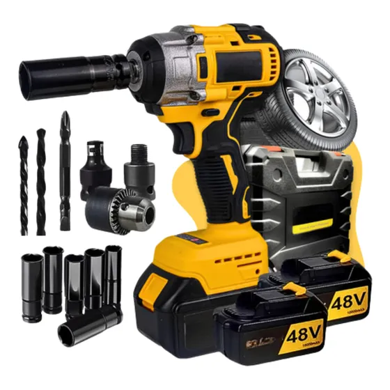 Parafusadeira Furadeira De Impacto Profissional 48v Completa Cor Amarelo Frequência 50/60 127/220v