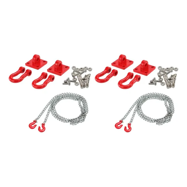 2x Tow Winch Hook Trailer Chain Rc Toy Car For Rc 1/10