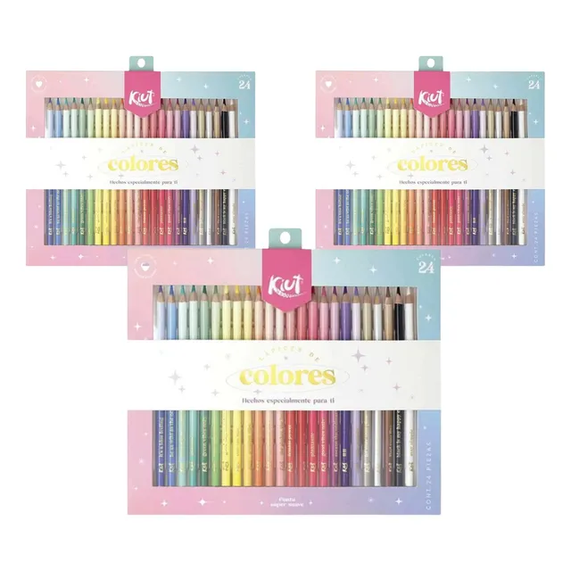 Colores Norma Kiut 24pz Redondos Pack Con 3pz
