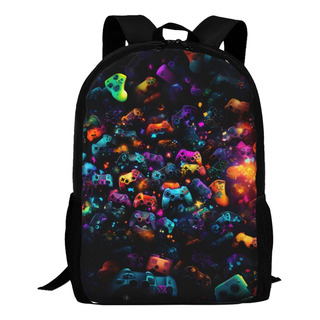 Aeoiba Mochila Abstracta Para Videojuegos Gamepad, Elegante Aeoiba Mochila Abstracta Para Videojuegos Gamepad, Elegante